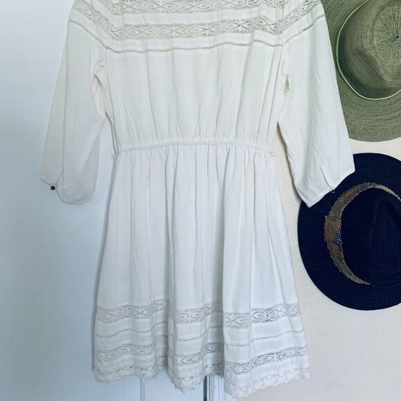 NWOT Forever 21 Boho Festival White Prairie Darling Dress | Size: L - Picture 12 of 12